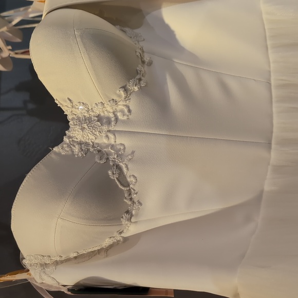 Wedding 2 piece Set ANNET corset Dress + Removable Bolero Size 2 Floor sample - Picture 6 of 8